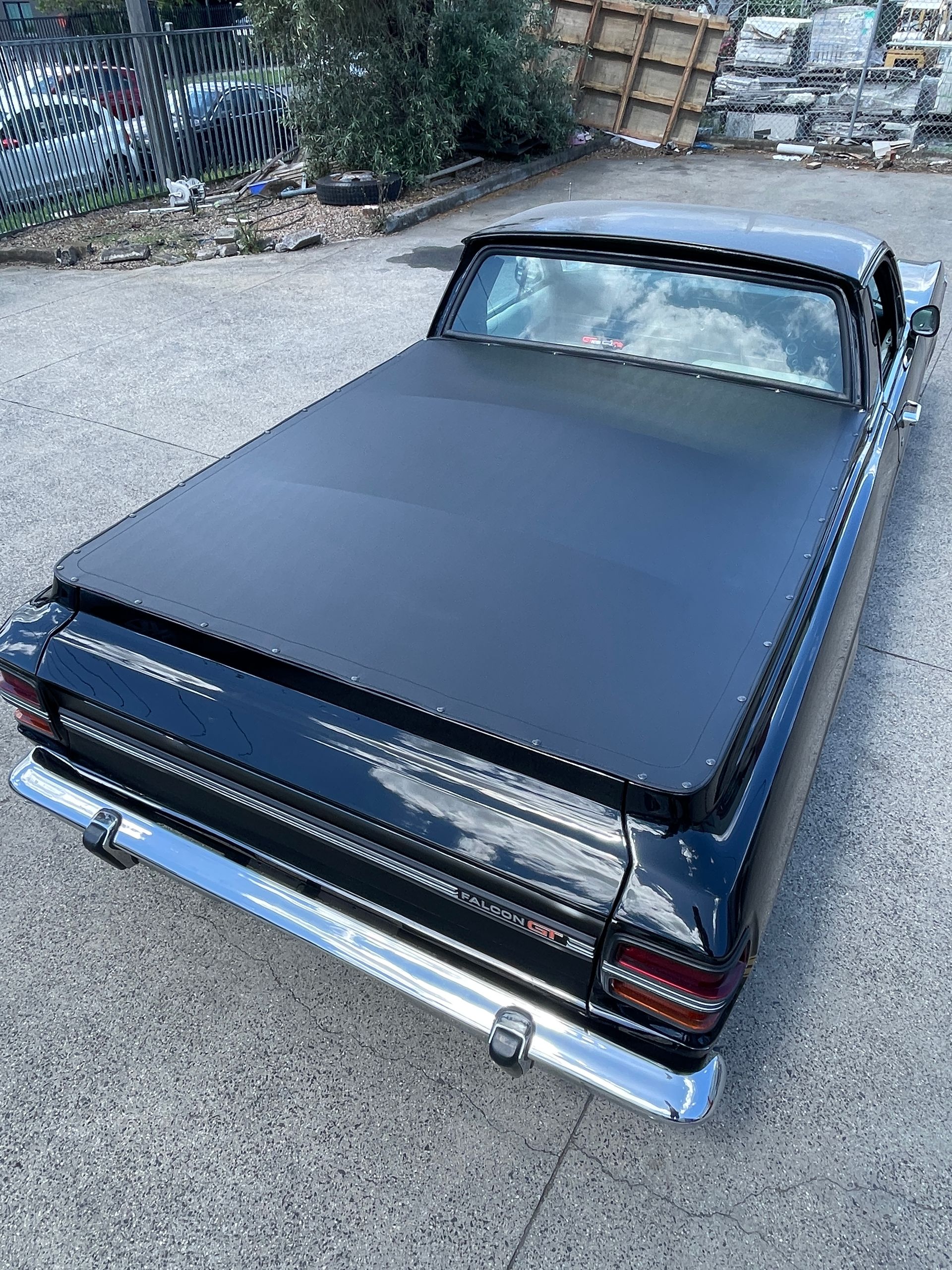 Ford Falcon XY GT press stud tonneau with 2 centre bars