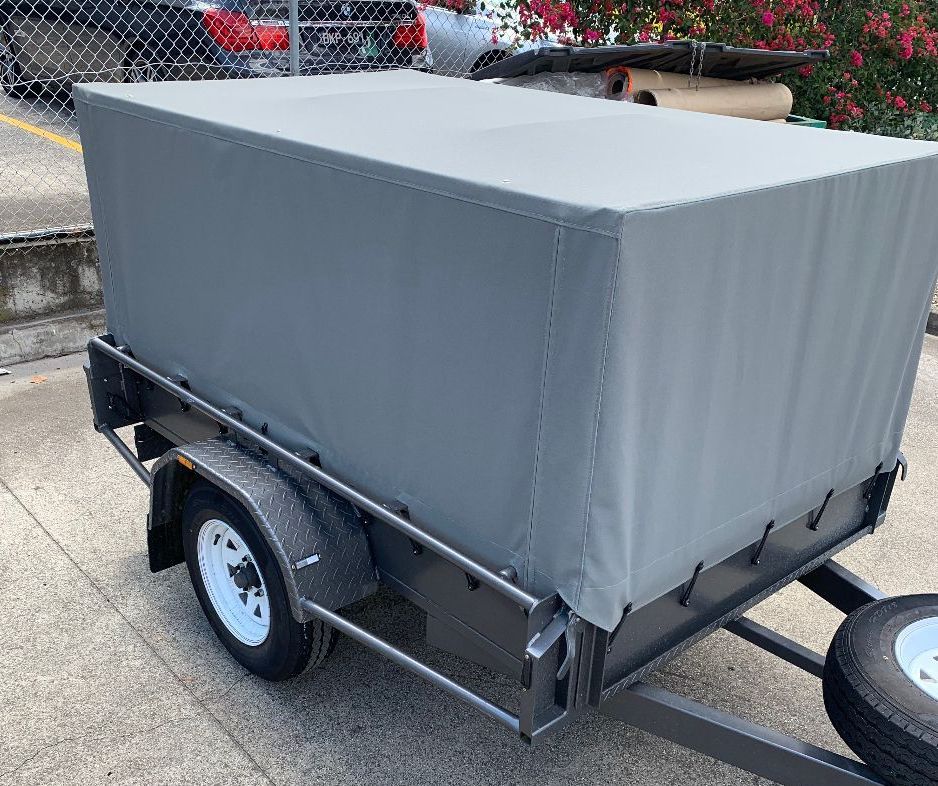 6x4 caged trailer with 16oz canvas cover