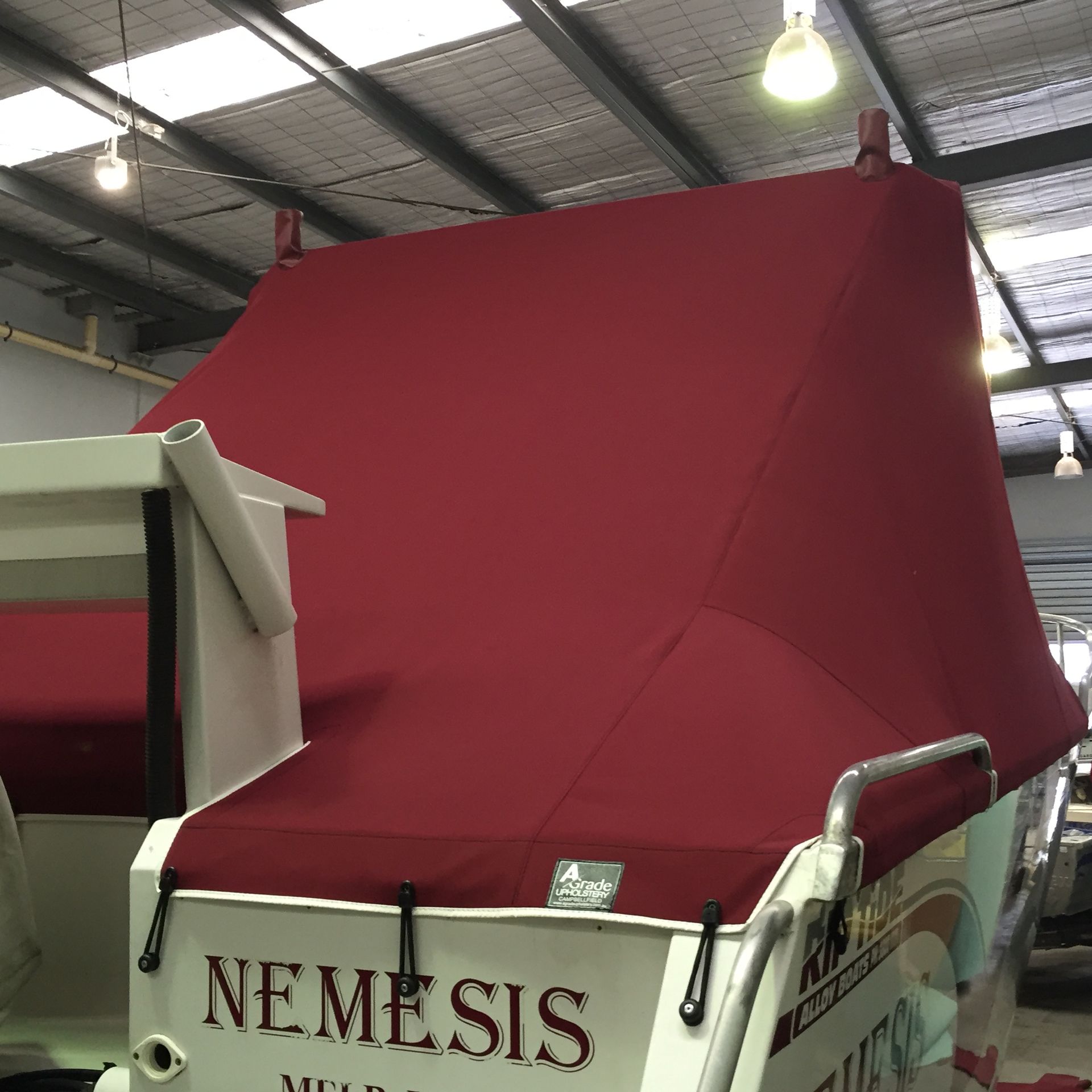 Acrylic travelling boat cover