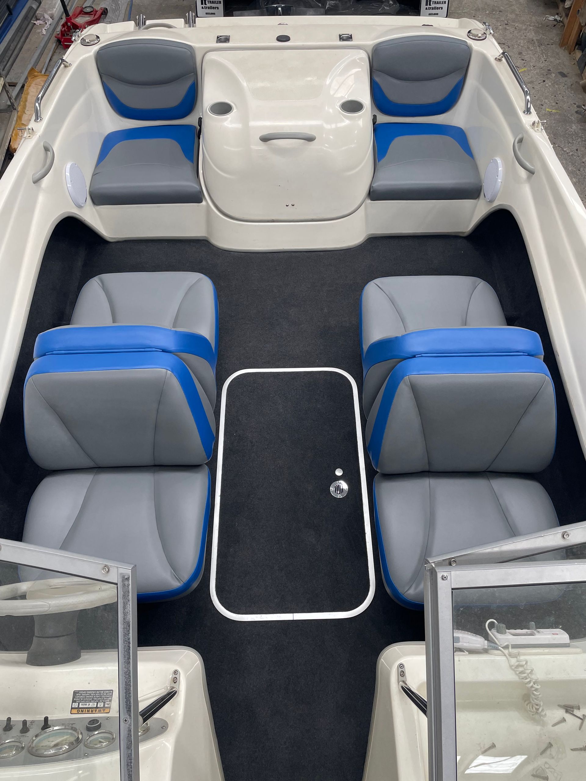 Bayliner Bowrider boat seat reupholstery