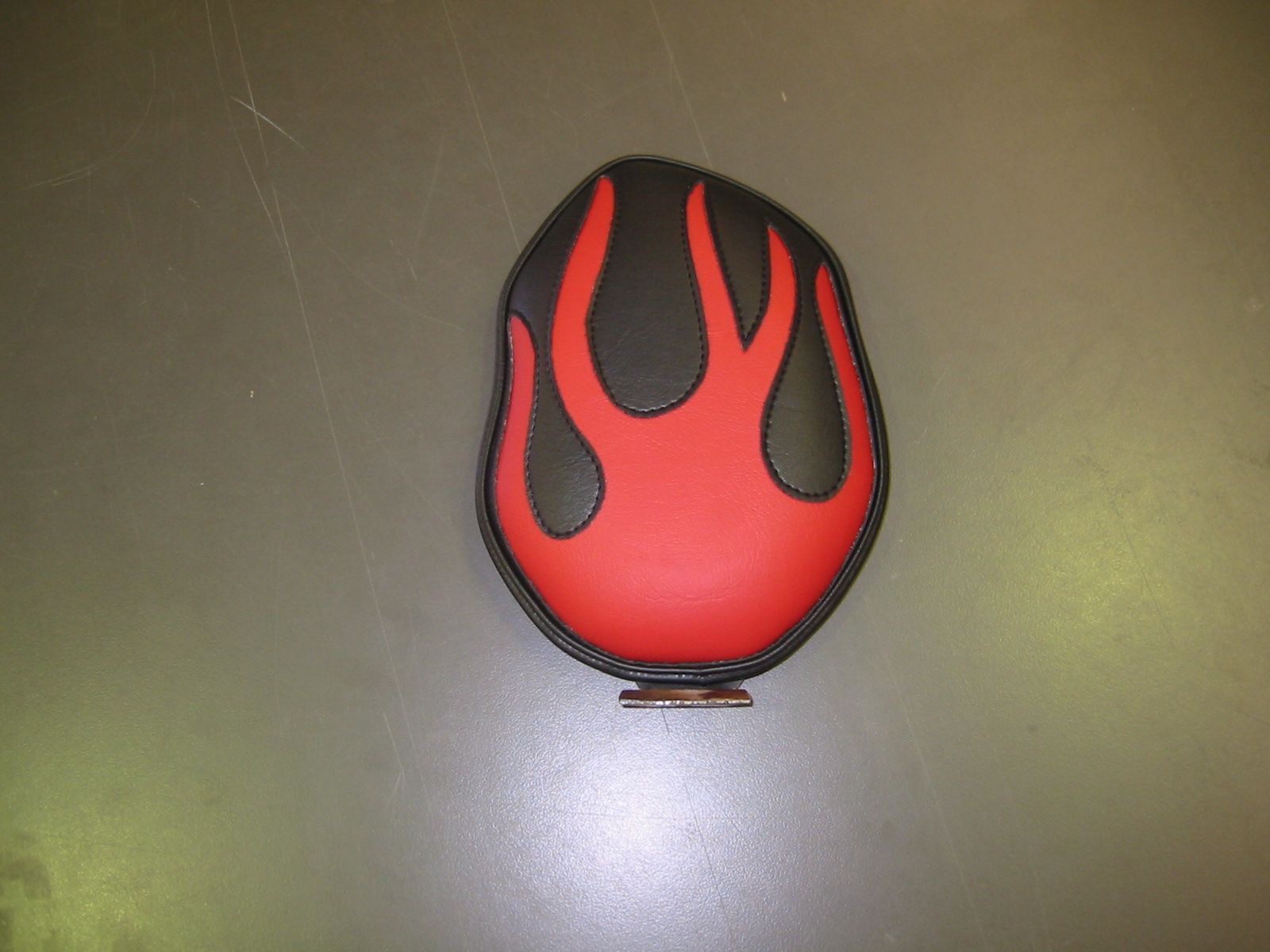 Black and red Harley seat backrest