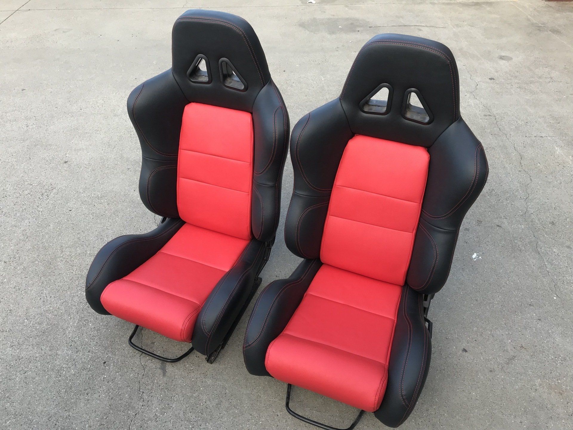 Black and red sports seats