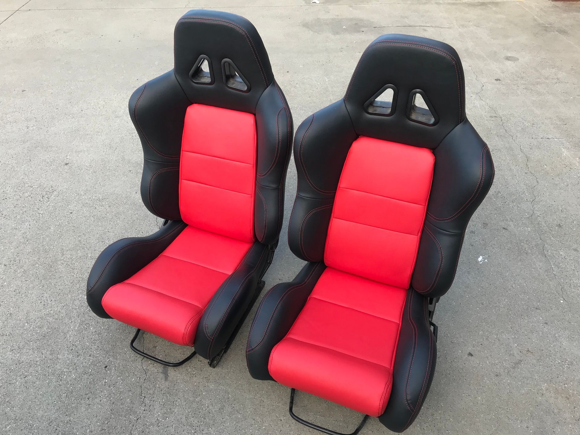 Black and red sports seats