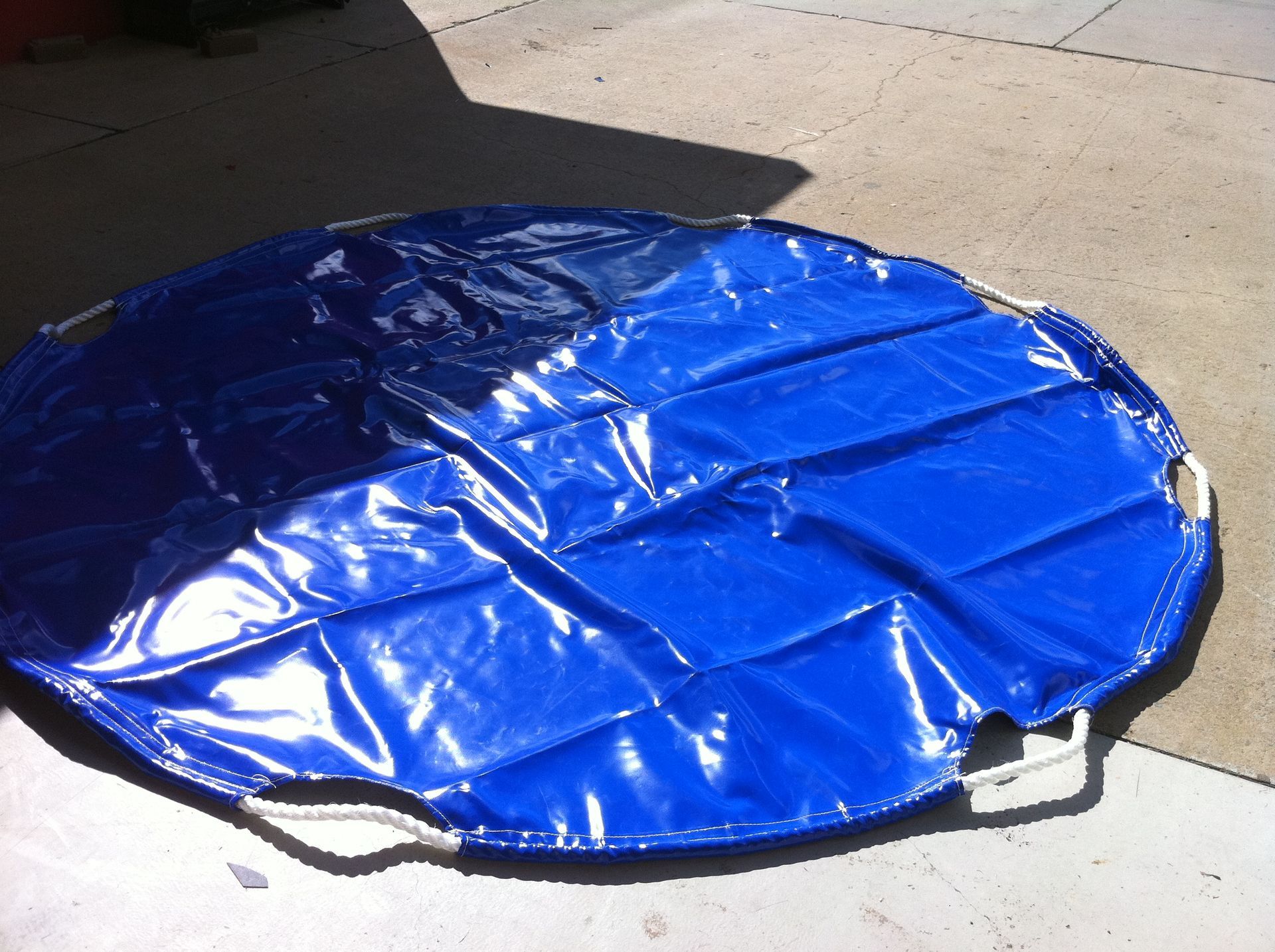 Blue PVC catch tarp