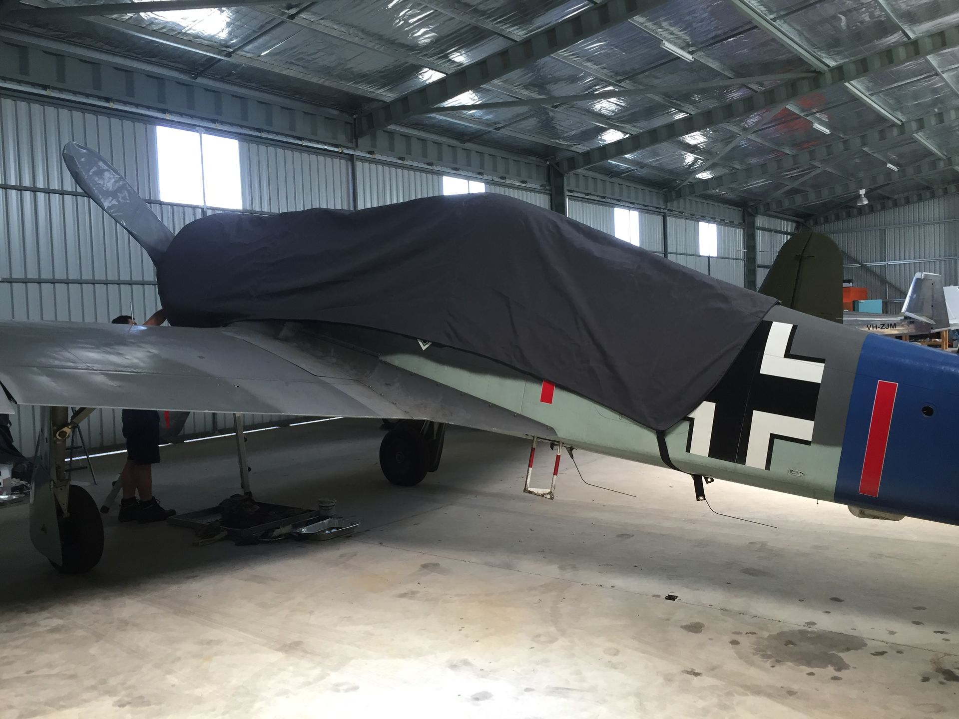 Canvas cockpit cover for plane