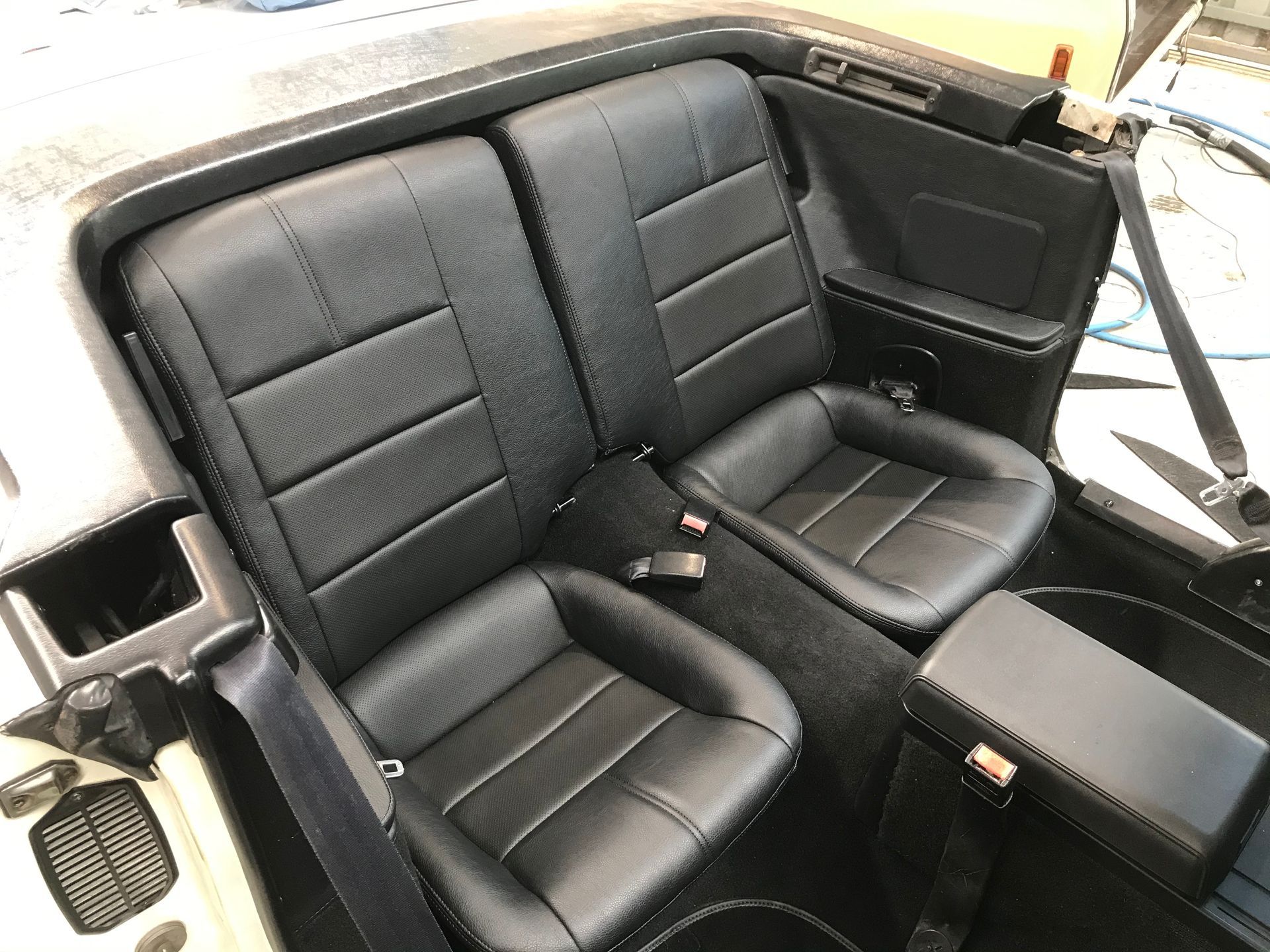 Custom black interior rear