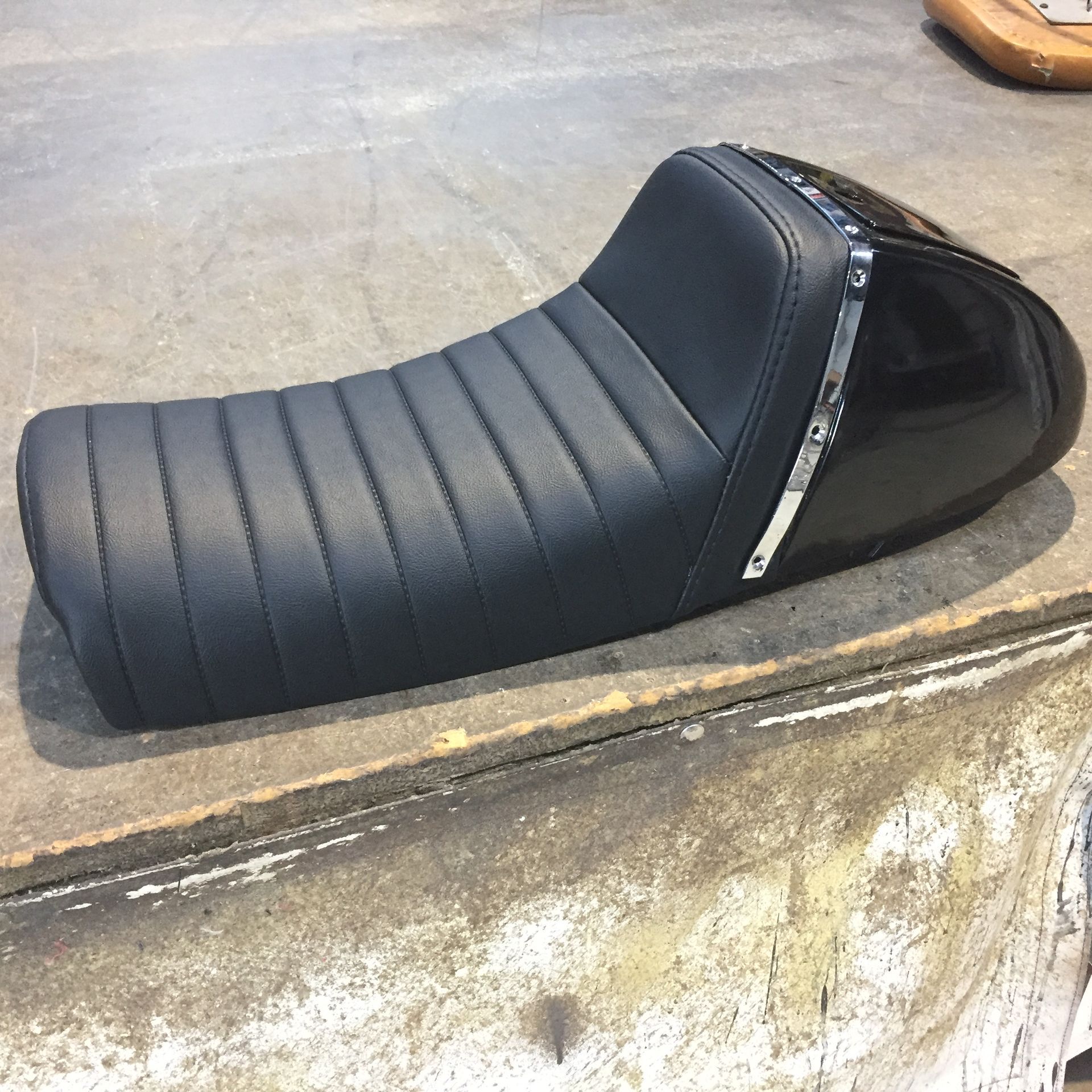 Custom fibreglass shell vintage bike seat