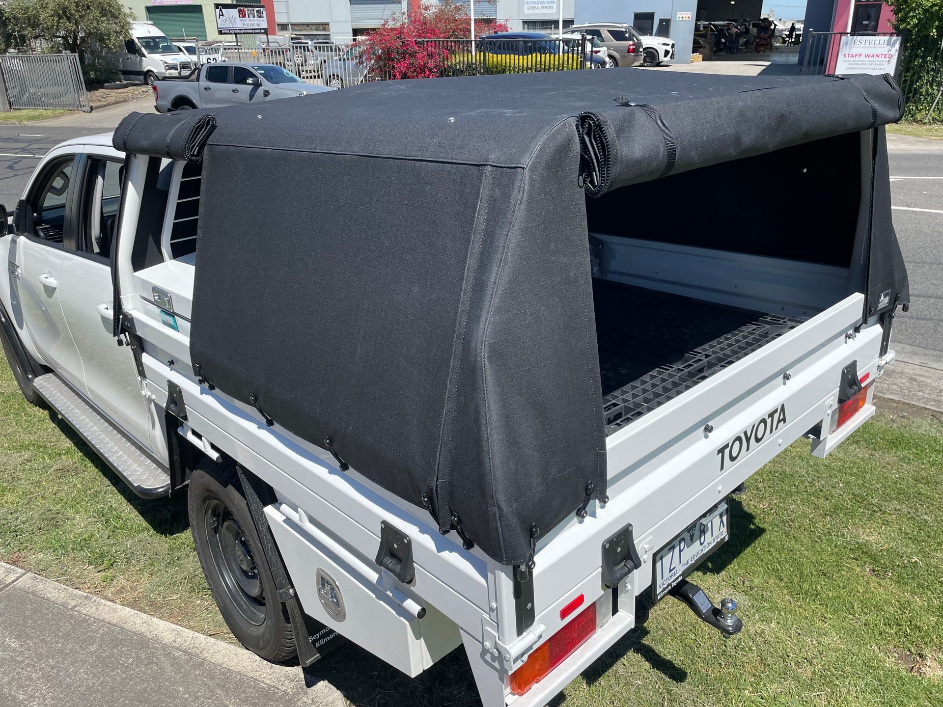 Hilux tailor made canvas ute canopy and frame