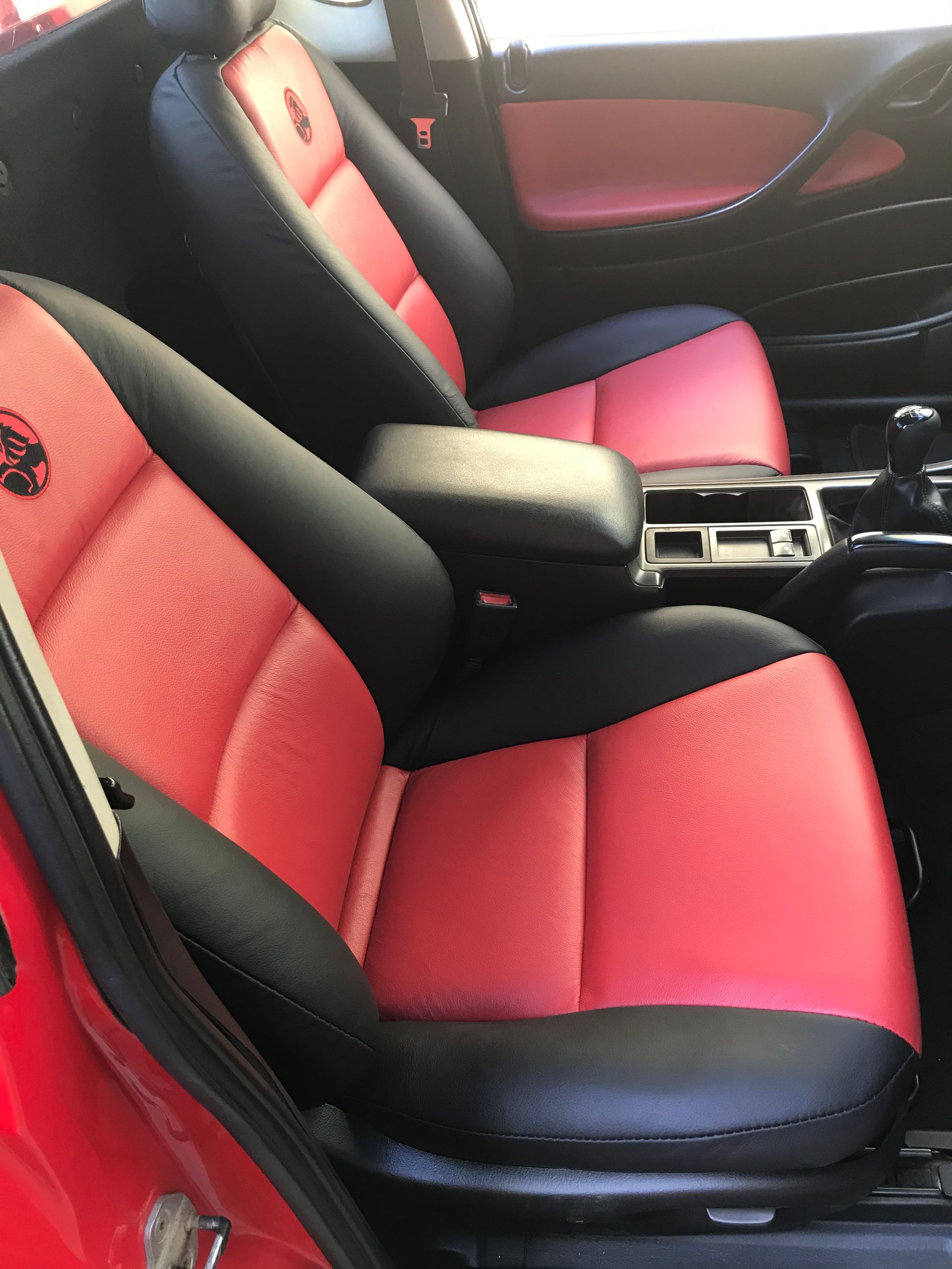Holden Commodore ute custom red and black interior