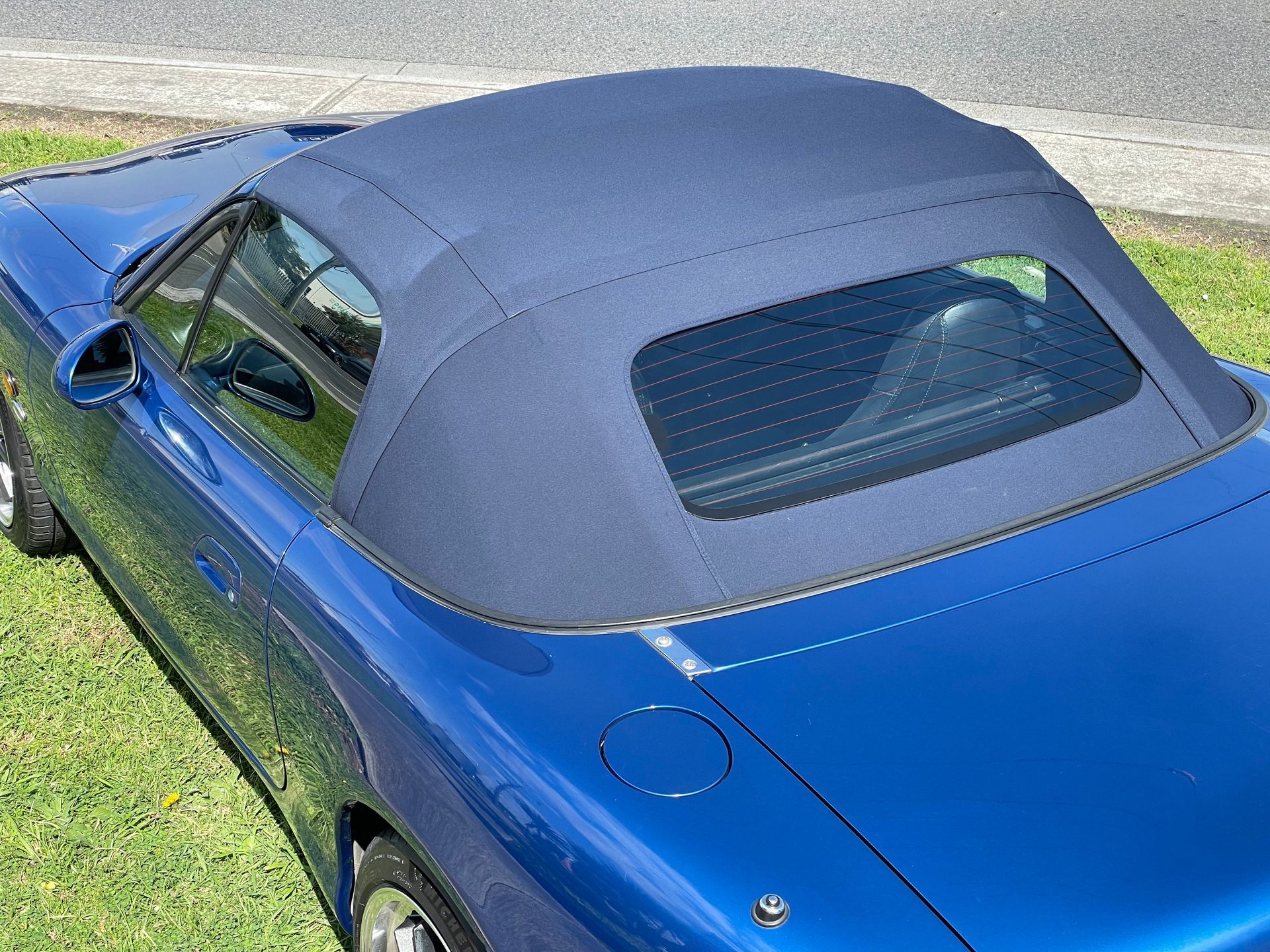 Mazda 1999 MX5 Roadster replacement navy canvas soft top