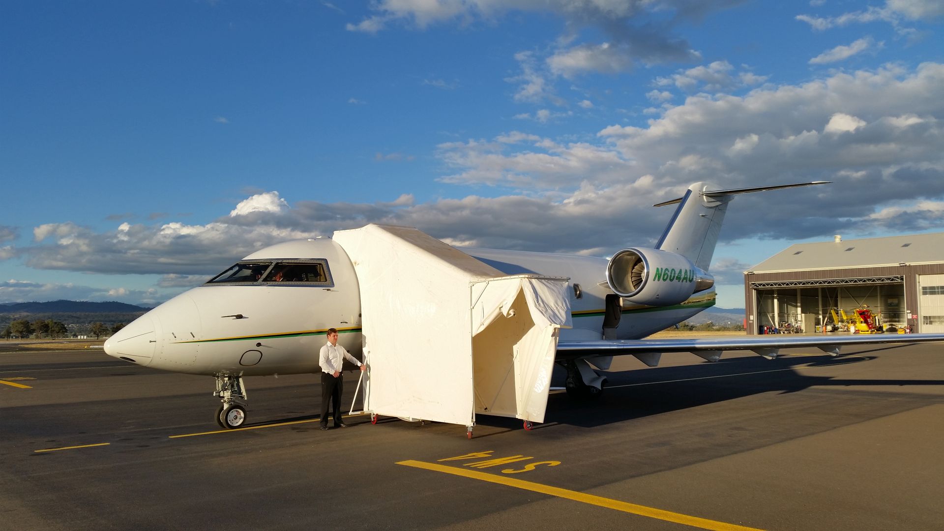 PVC plane walkway cover