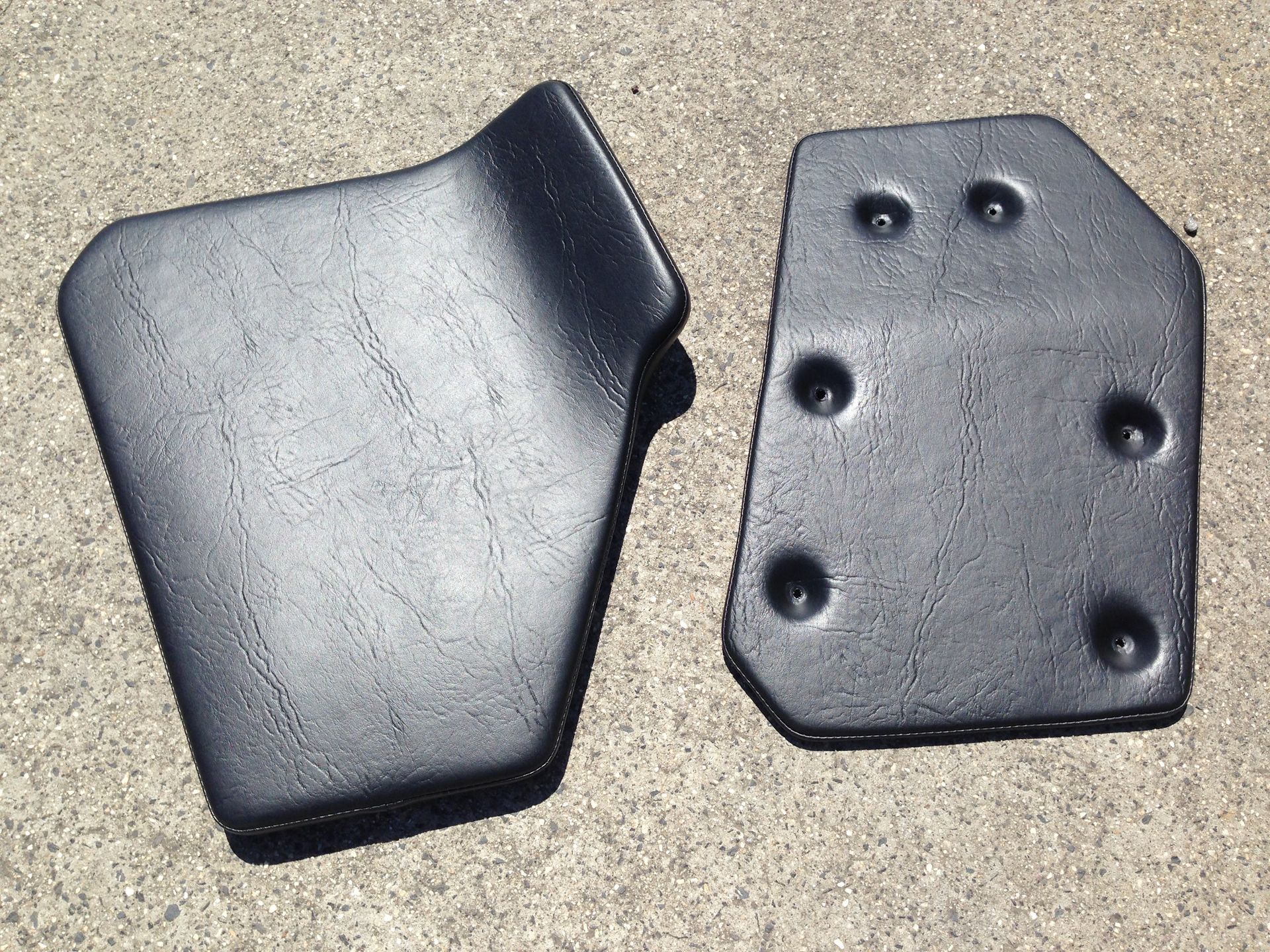 Padded black vinyl panels