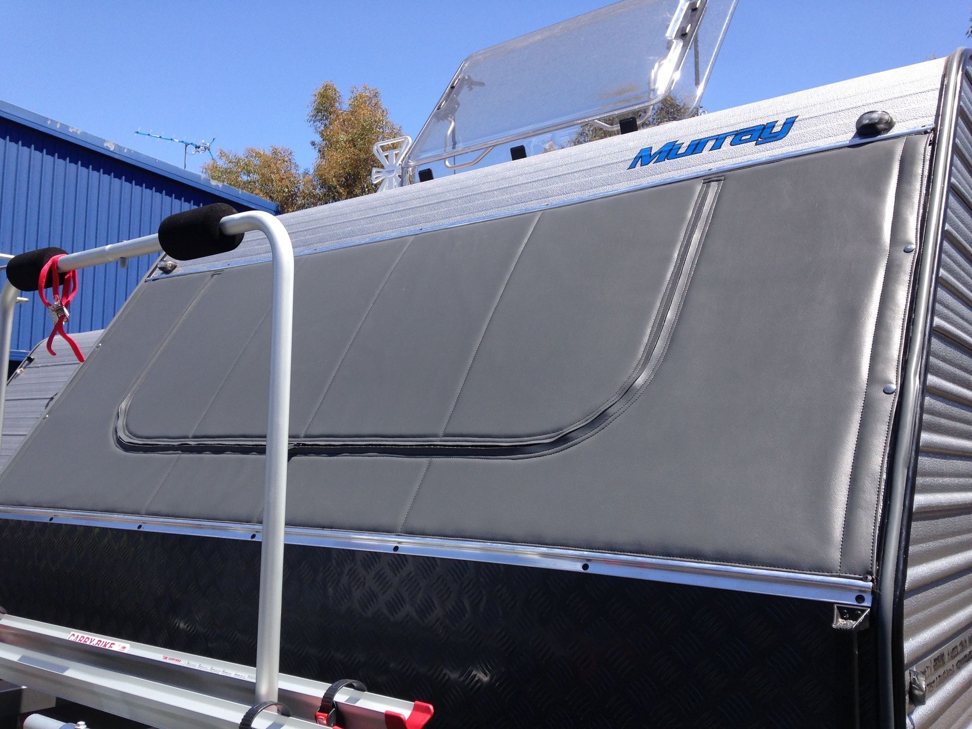 Padded caravan window cover