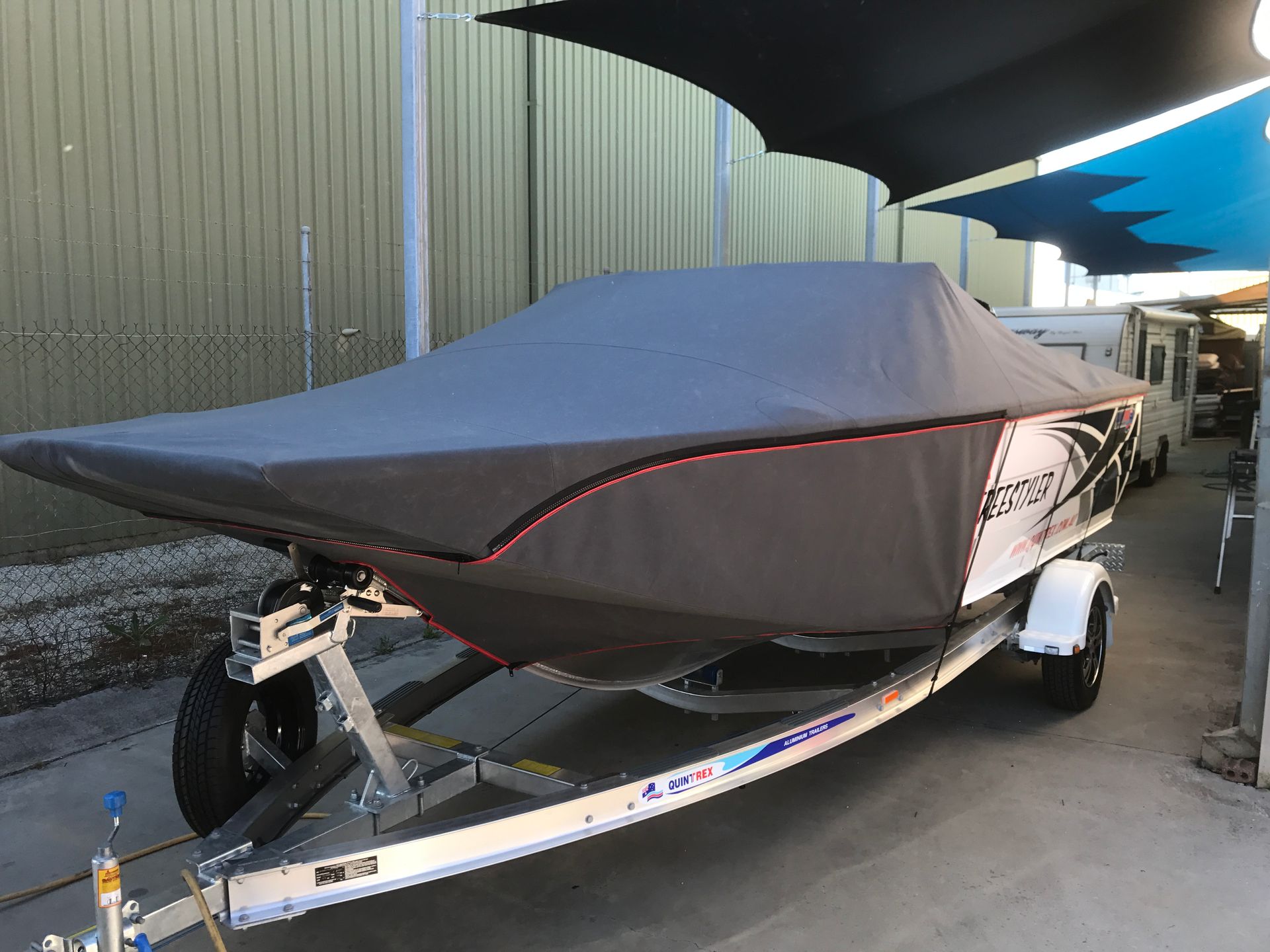 Quintrex Freestyler bag cover with stone protection