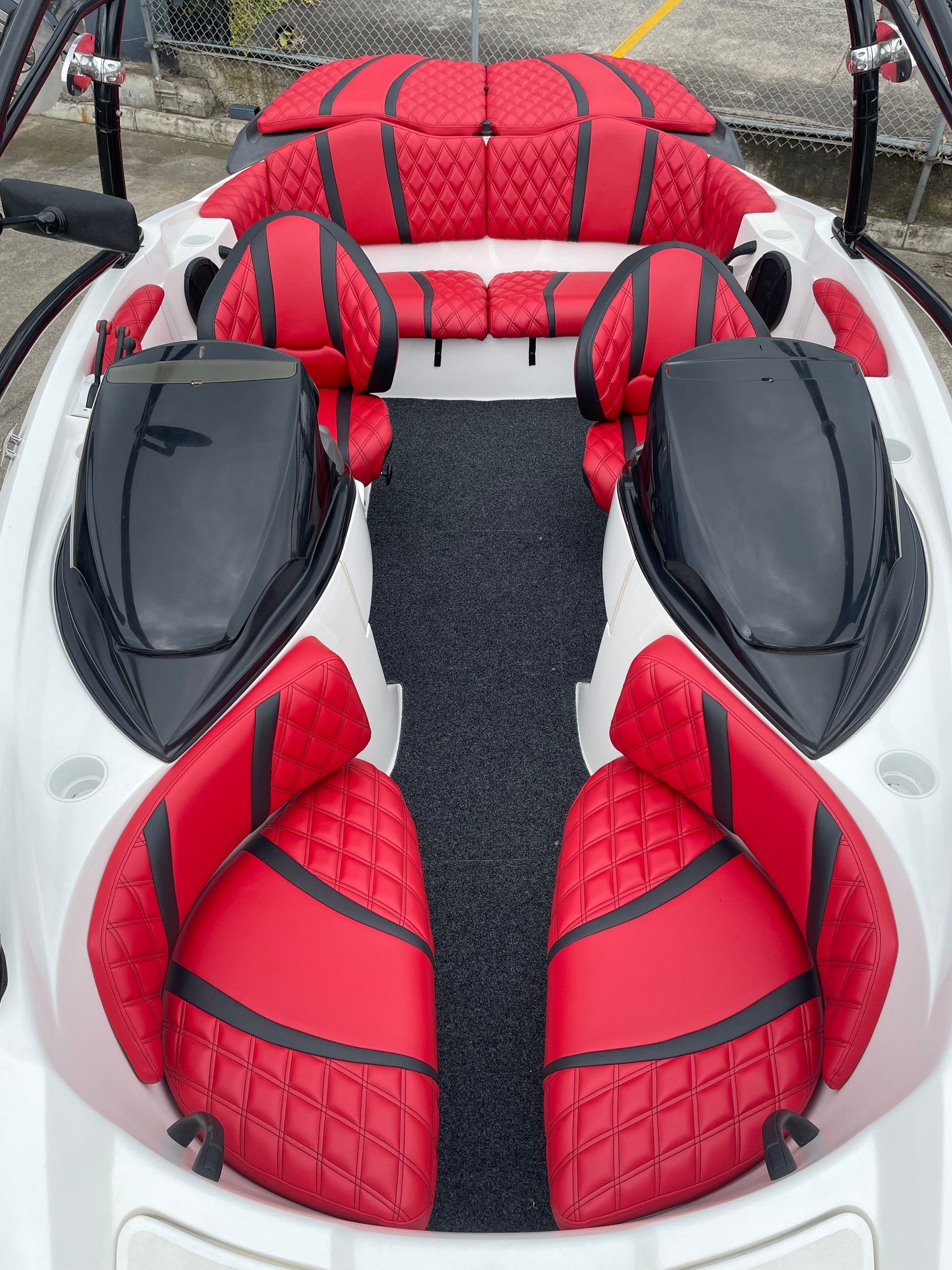 Seadoo 200 Speedster full customised red cross stitch with stripes interior