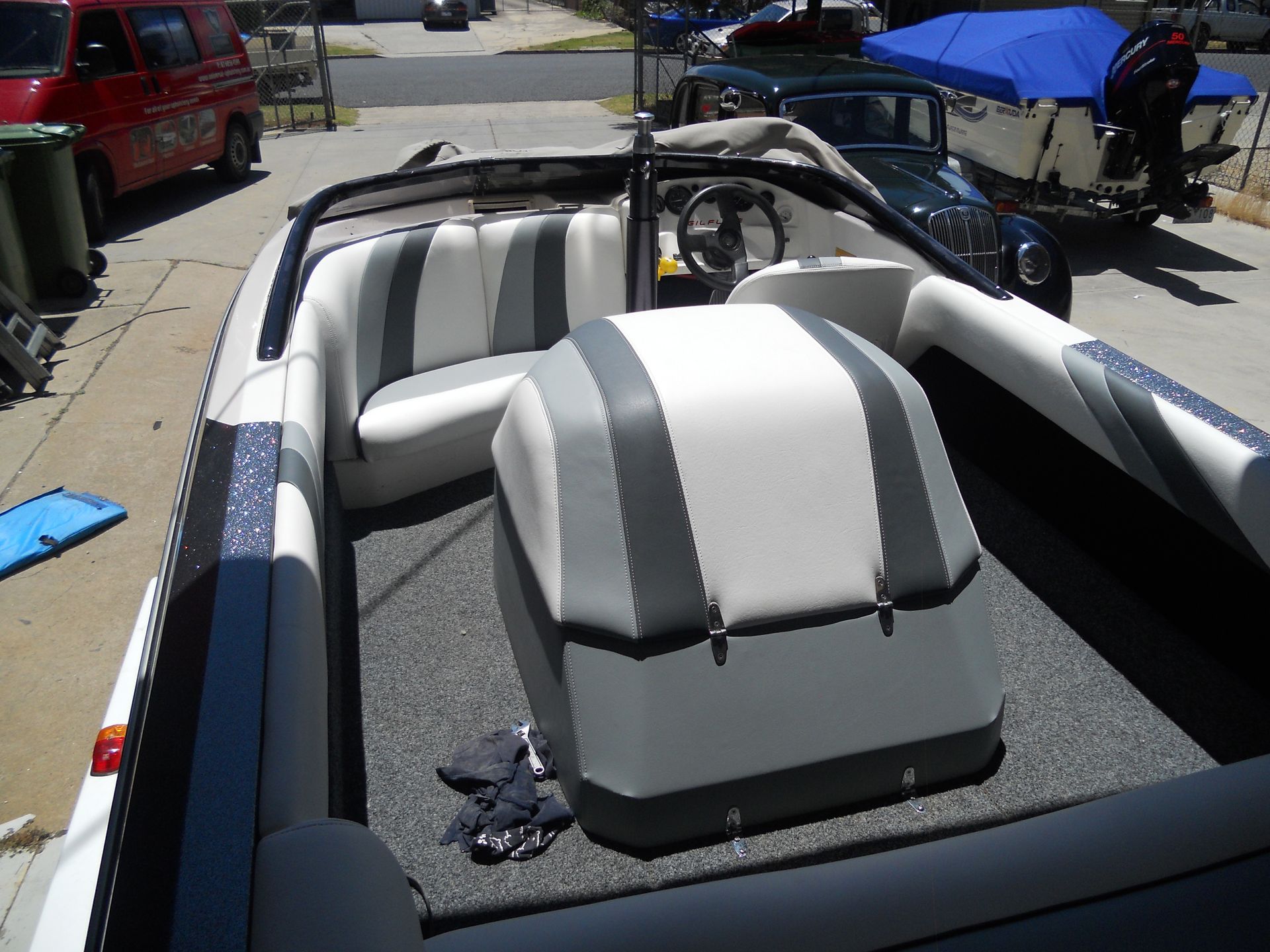 Ski boat custom interior