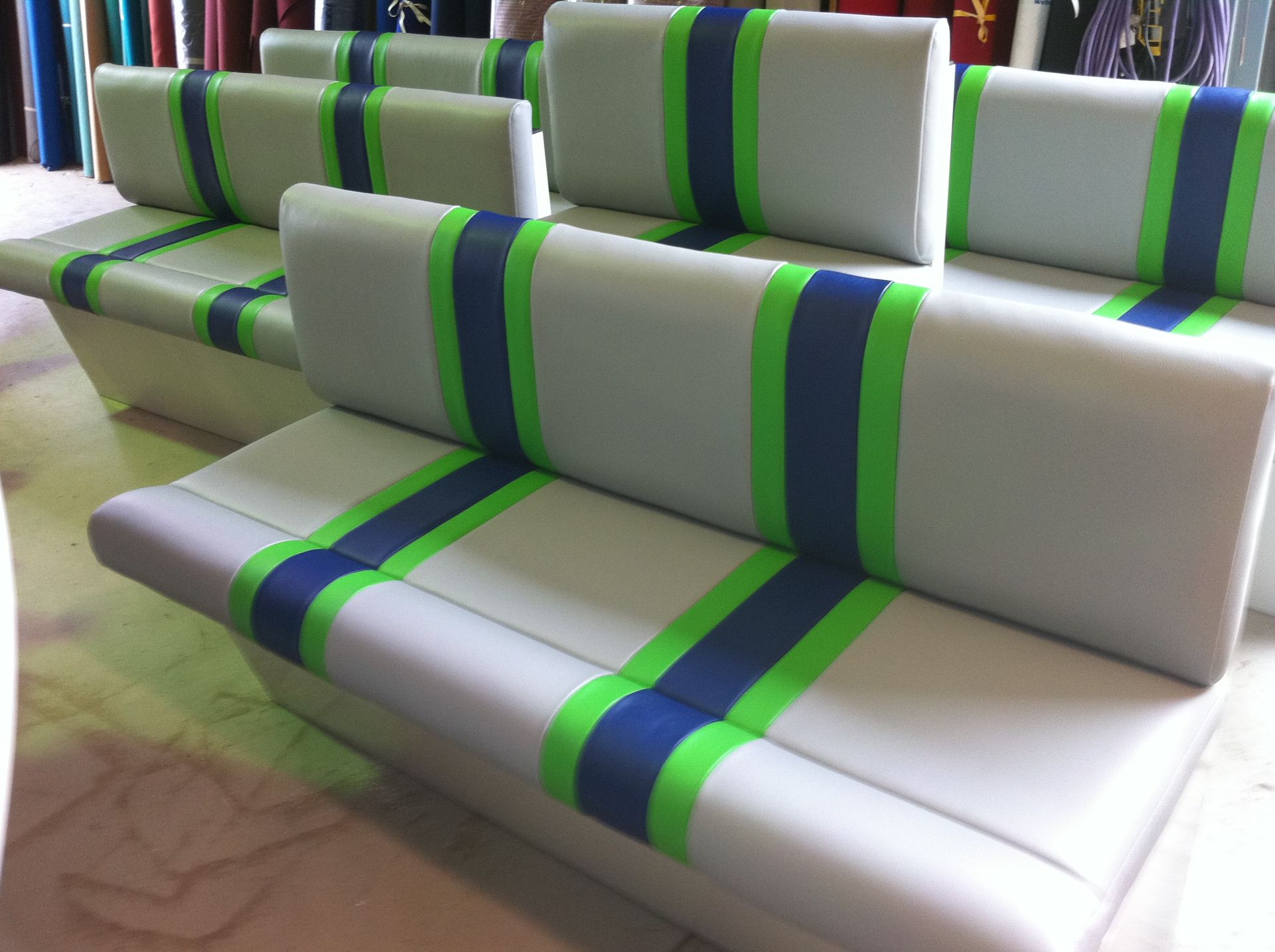 Western Autistic School crypton fabric pacific window booth seating