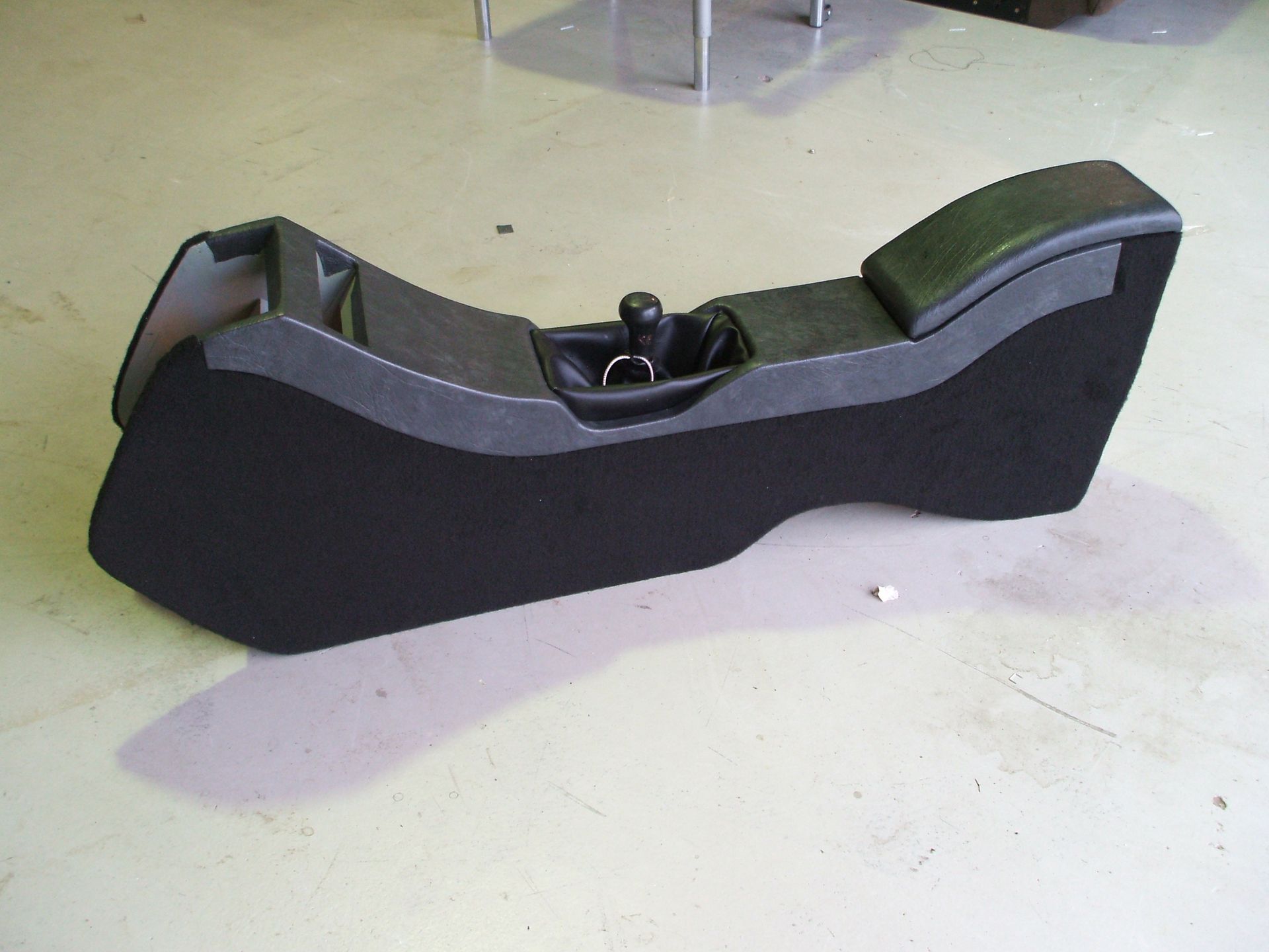 Two toned custom console with gear shift