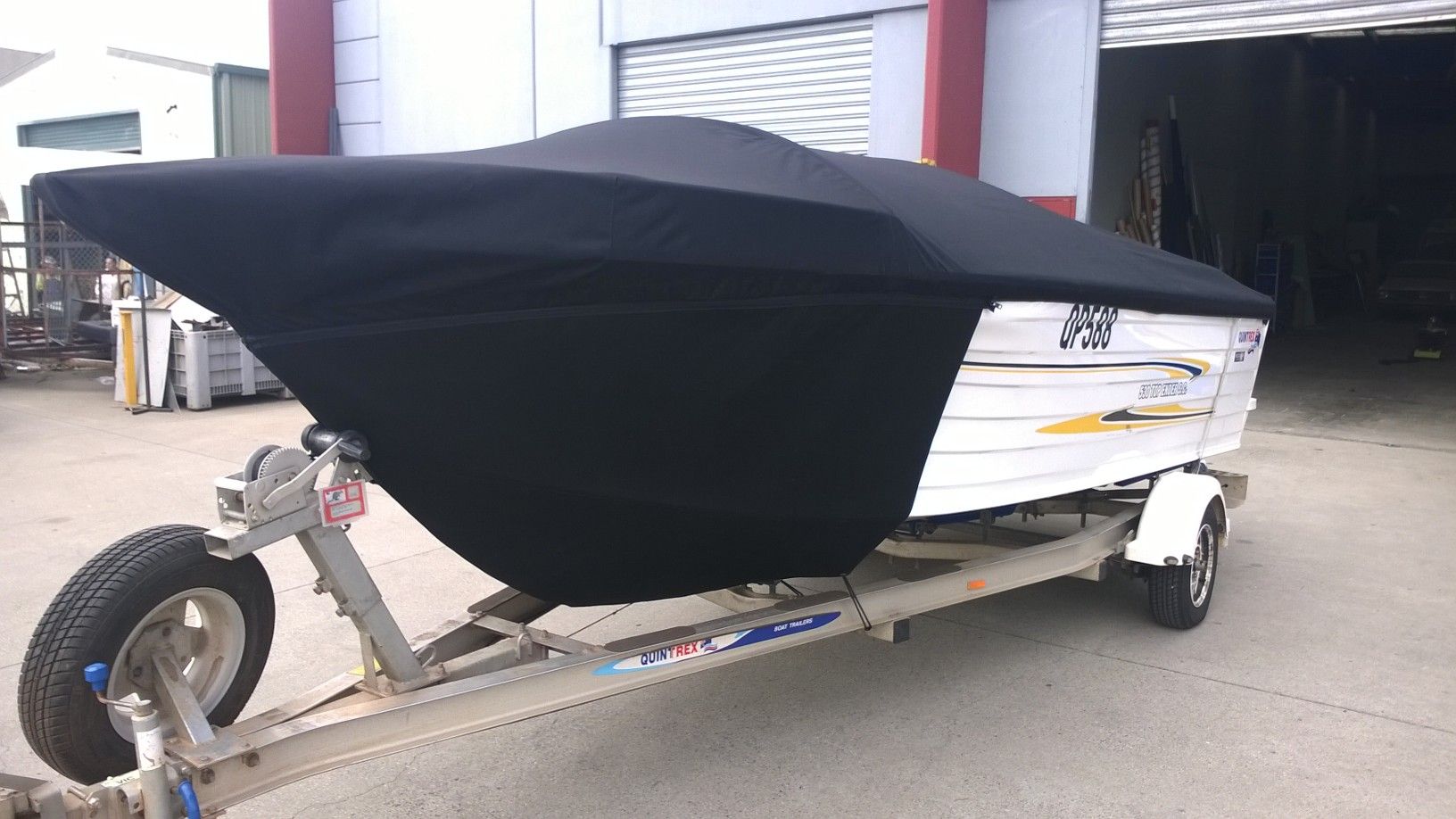 Weatherproof cover for boat