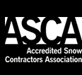 ASCA logo: White text on black background. 