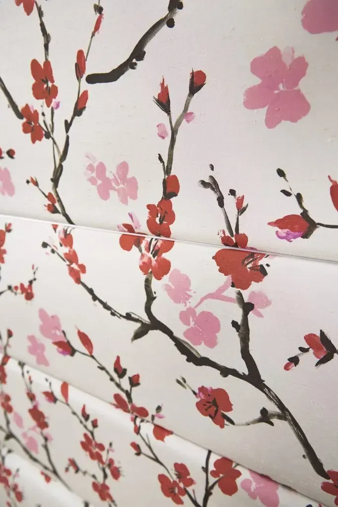 Cherry Blossom Wallpaper Featuring Pink and Red Flowers on Dark Branches — Advantage Screen And Blinds Rockhampton in Rockhampton, QLD