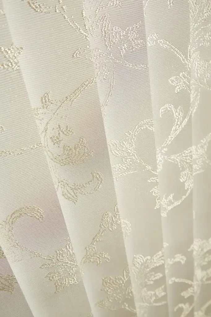 Cream-colored Vertical Blinds With an Elegant Floral Pattern — Advantage Screen And Blinds Rockhampton in Rockhampton, QLD