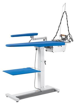 Tavolo da stiro aspirante con piano in alluminio