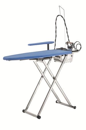 Tavolo da stiro riscaldato e soffiante con caldaia automatica