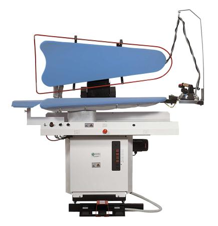 Pressa da stiro ad azione pneumatica