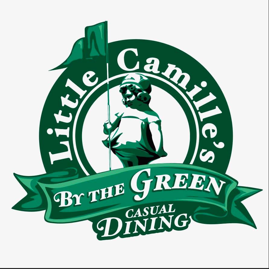 A logo for little camille's by the green casual dining