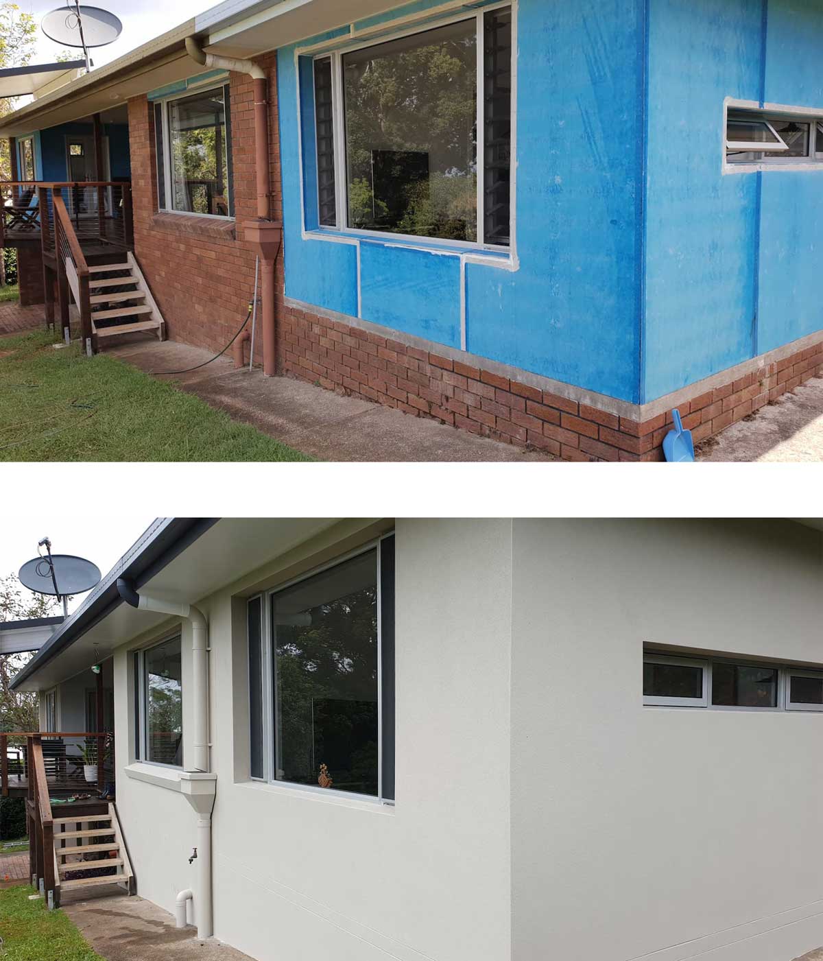 MJ Render Blueboard infill cement render Sunshine Coast