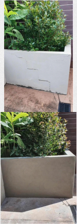 MJ Render Cement render Repair, garden bed