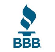 BBB logo: blue torch symbol above "BBB" text.