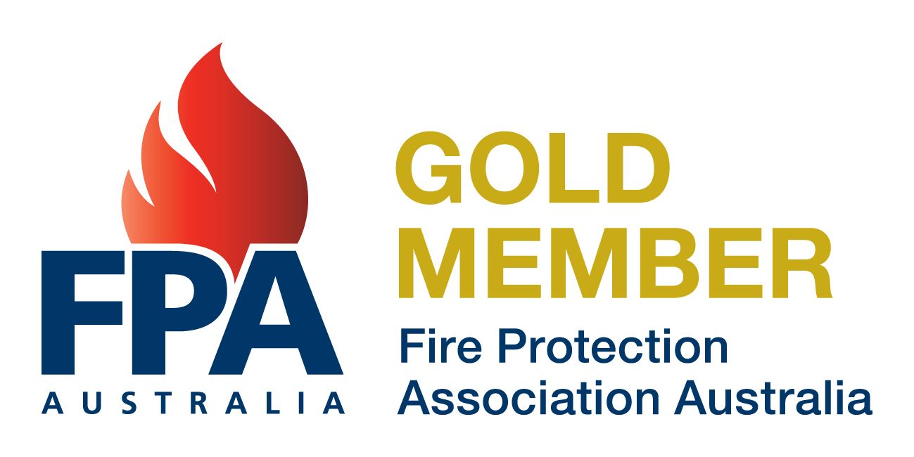 The logo for the fire protection association australia