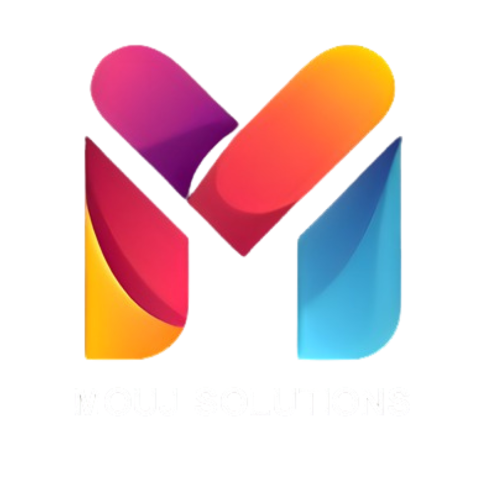 A colorful letter m on a white background