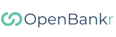 The logo for openbankr is blue and green on a white background.