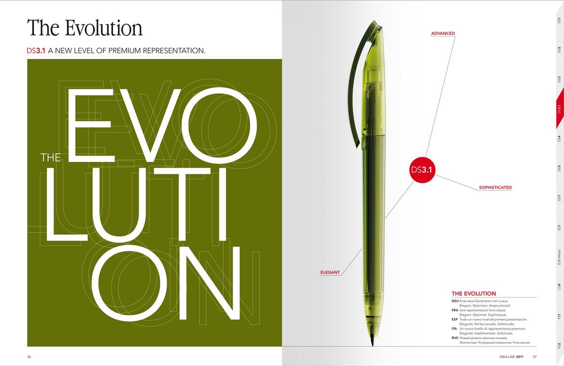 Prodir DS3.1 Evolution – Produktkatalog-Gestaltung