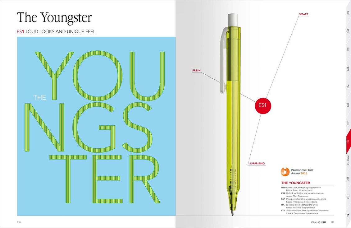 Prodir ES1 Youngster – Product KatalogProduktkatalog-Gestaltung