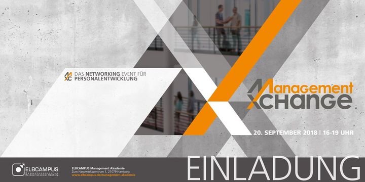 Einladungskarte Management Exchange Event – ELBCAMPUS Hamburg