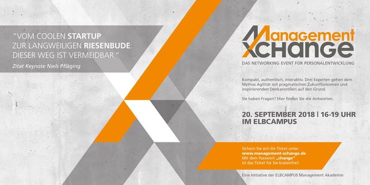Einladungskarte Management Exchange Event – ELBCAMPUS Hamburg