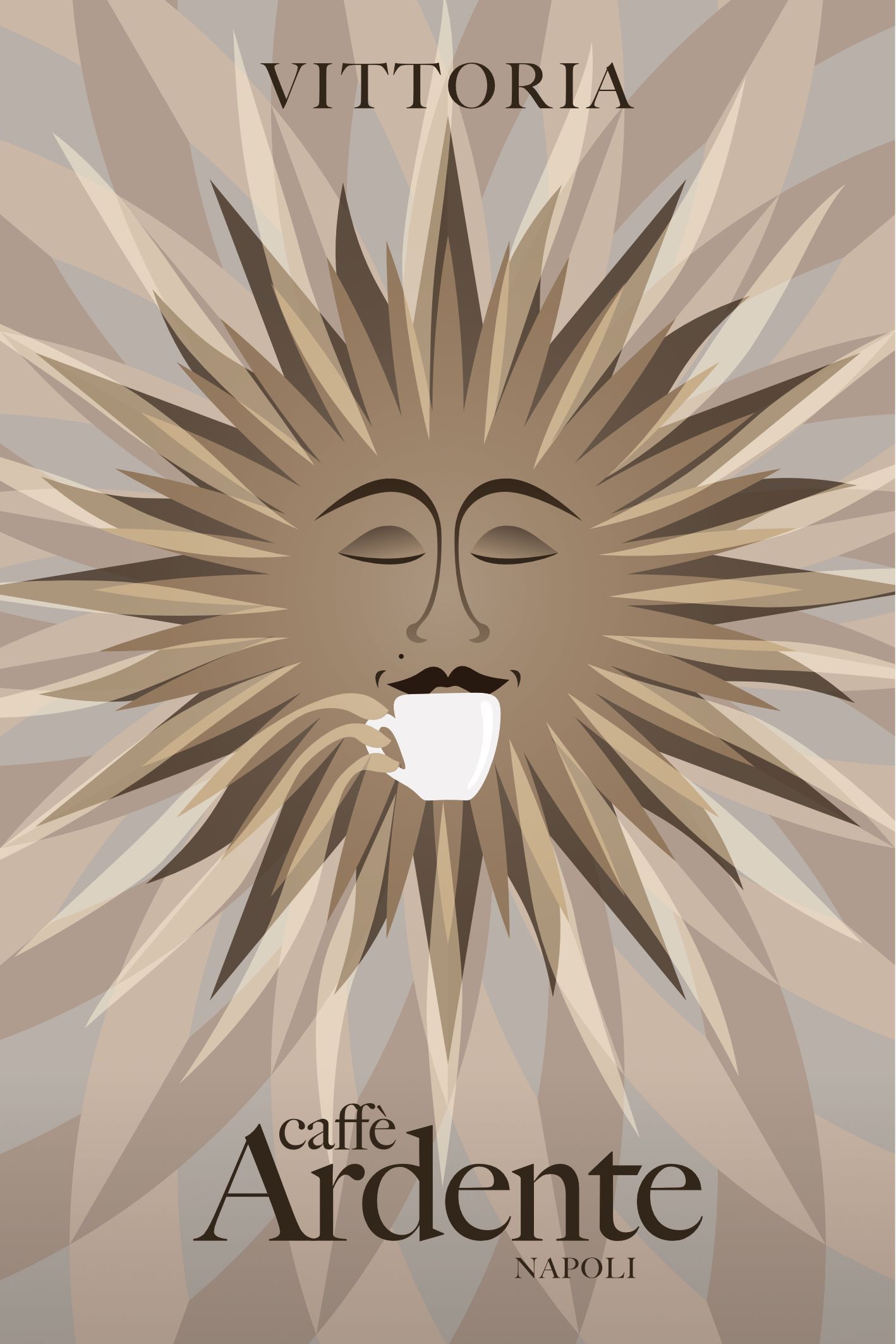 Logo-Design Packaging Caffè Ardente – Markenzeichen Sorte Vittoria