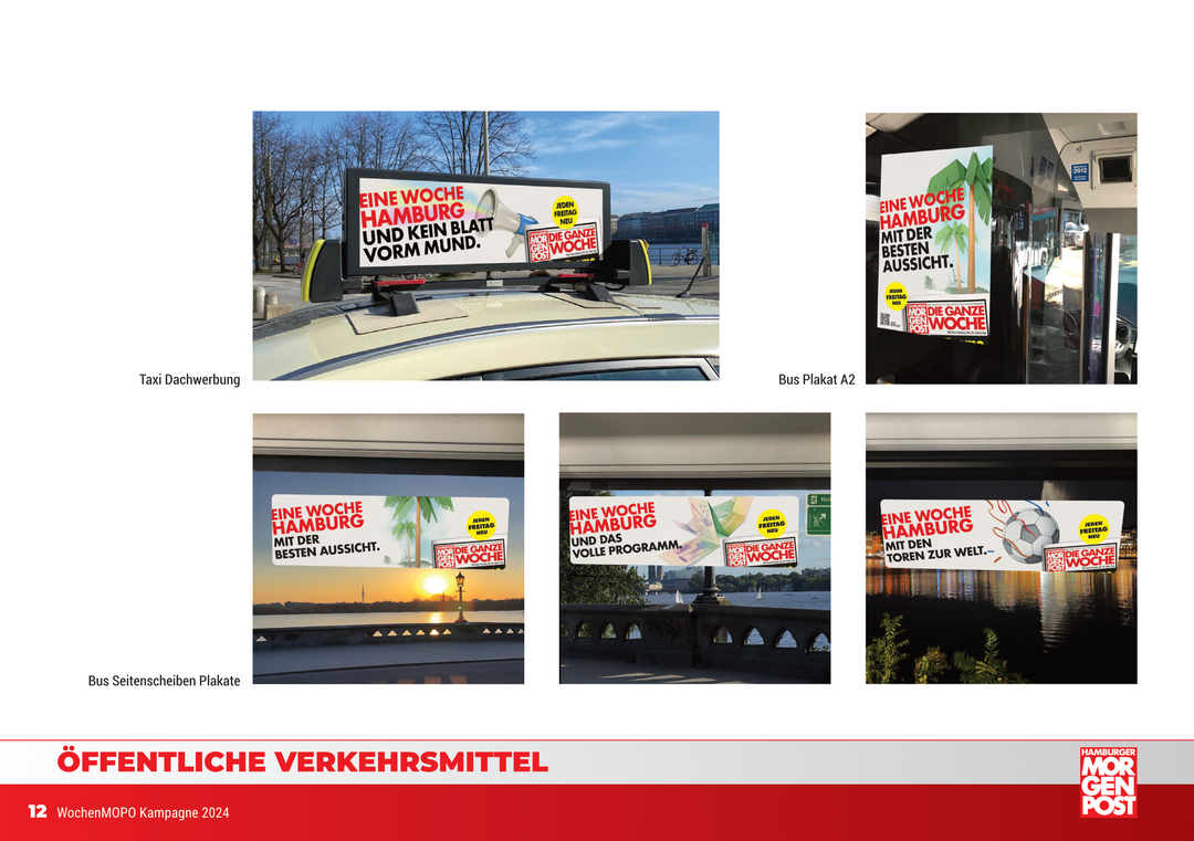 Kampagnenadaption WochenMOPO Launch – Werbemittel Hamburger Morgenpost (Motiv 12) Öffentliche Verkehrsmittel