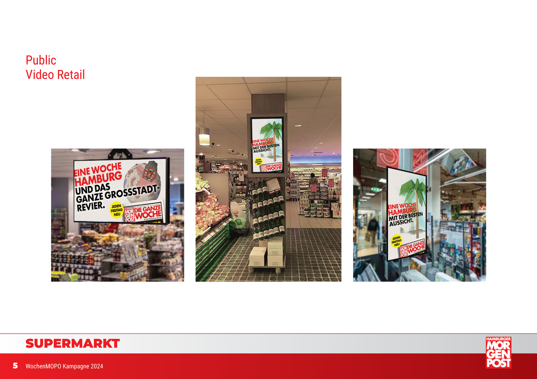 Kampagnenadaption WochenMOPO Launch – Werbemittel Hamburger Morgenpost (Motiv 5) Public Video Retail