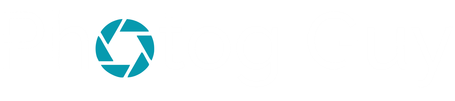 A blue and white logo on a white background.