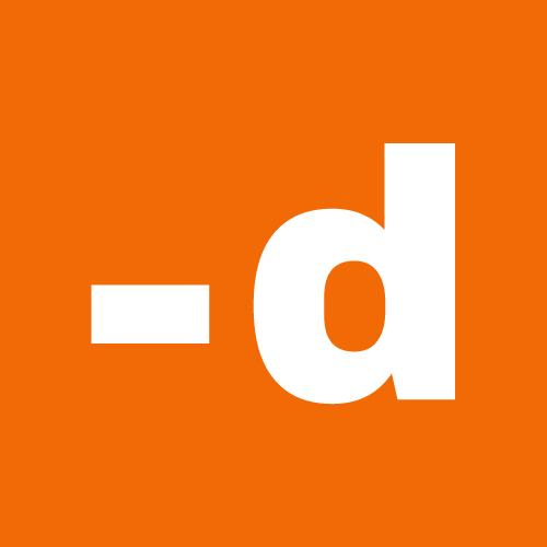 White Dave D emblem on an orange background.