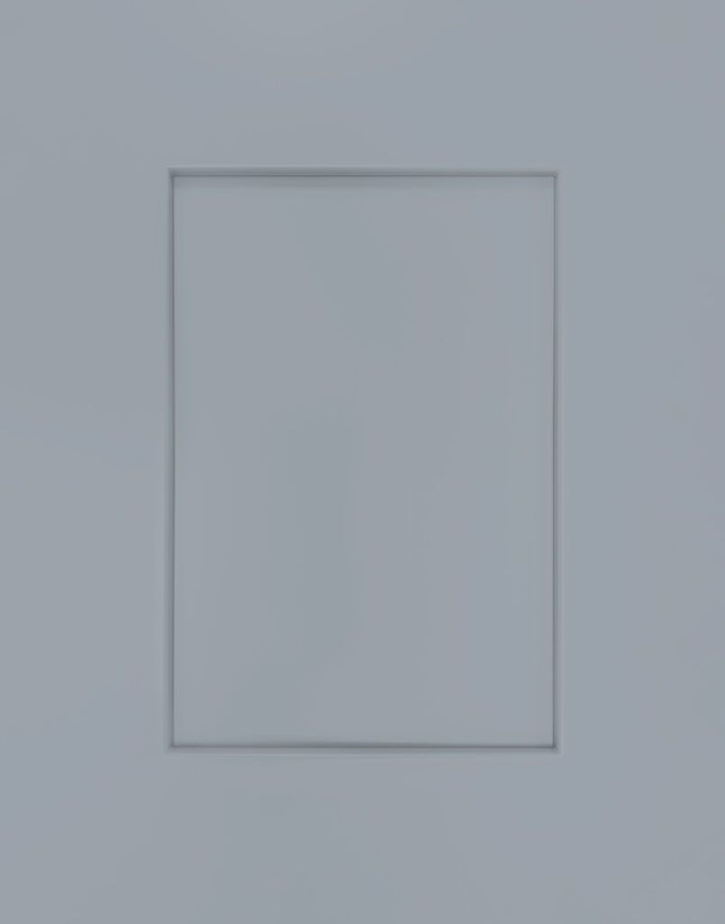 A close up of a square on a white surface.