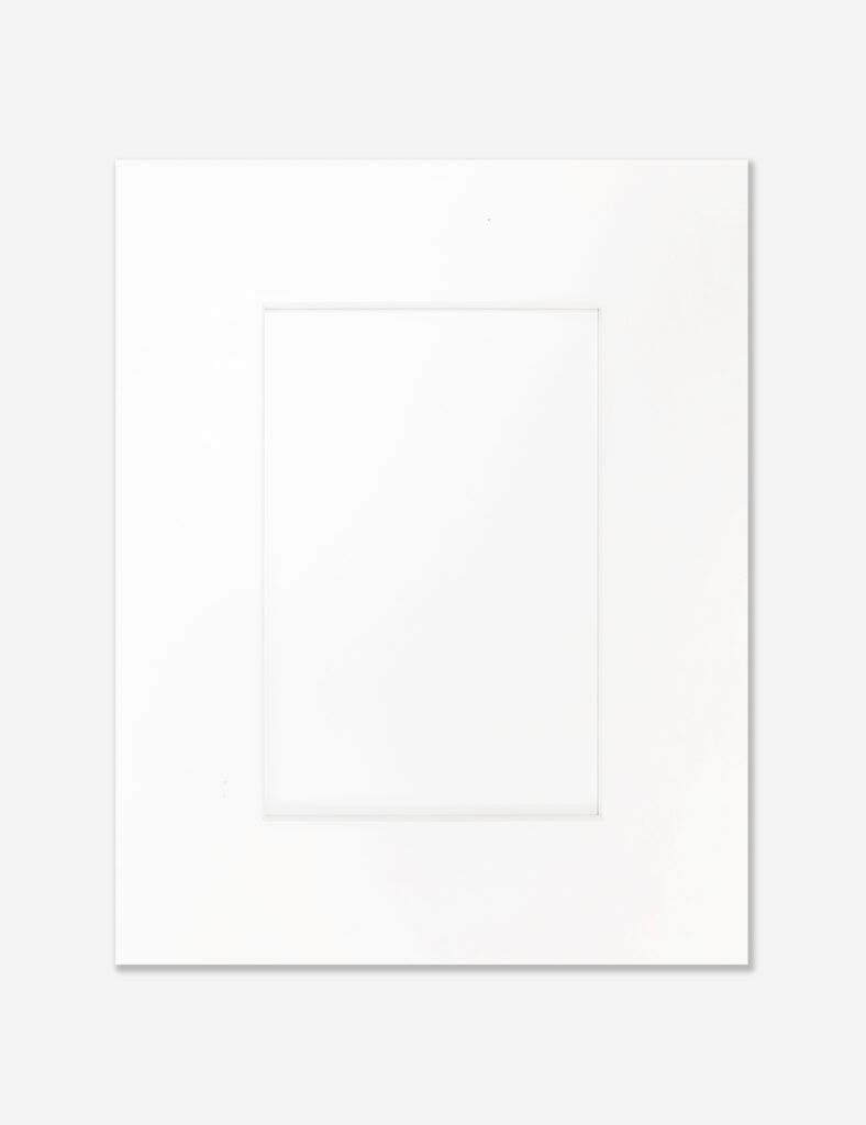 A white square with a white frame on a white background.