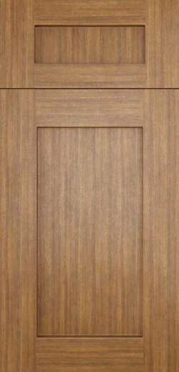 A close up of a wooden door with a square hole in the middle.