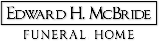 Edward H. McBride Funeral Home logo. Text: "Edward H. McBride" above "Funeral Home" in a simple font.