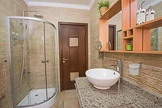 Interior of a luxury show home bathroom - Glass Repair and Services in New Bedford, MA